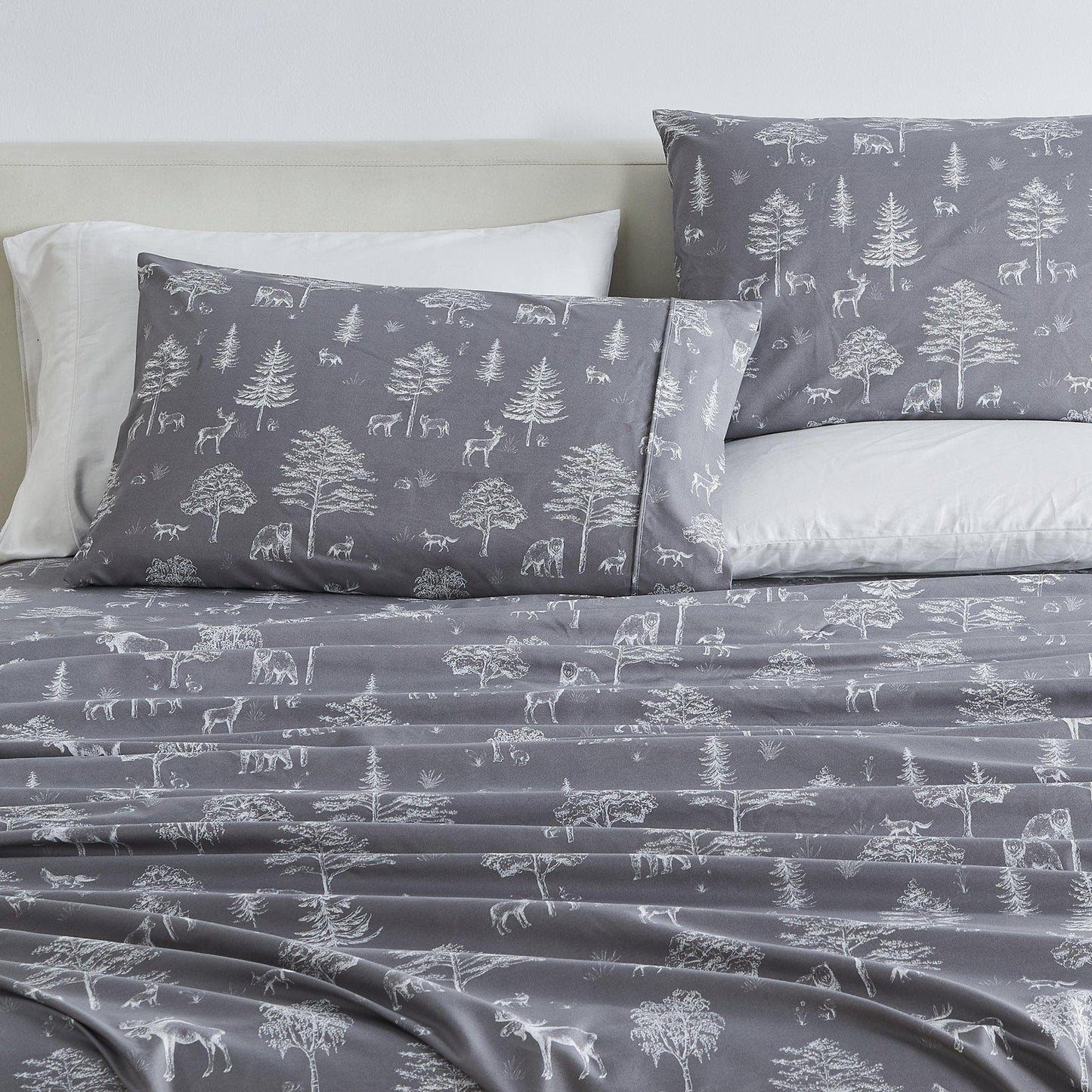 Lodge Microfiber Sheet - Mountain Ridge - Outdoor & Christmas Themed Bedding