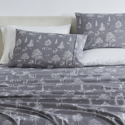 Lodge Microfiber Sheet - Mountain Ridge - Outdoor & Christmas Themed Bedding