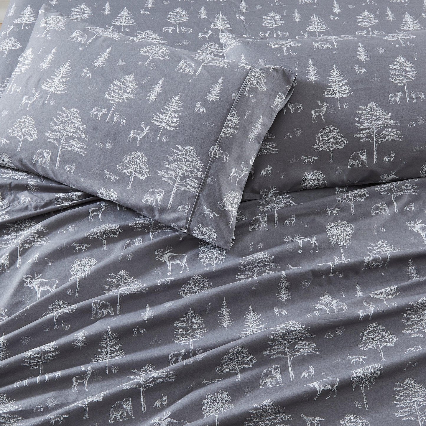 Lodge Microfiber Sheet - Mountain Ridge - Outdoor & Christmas Themed Bedding