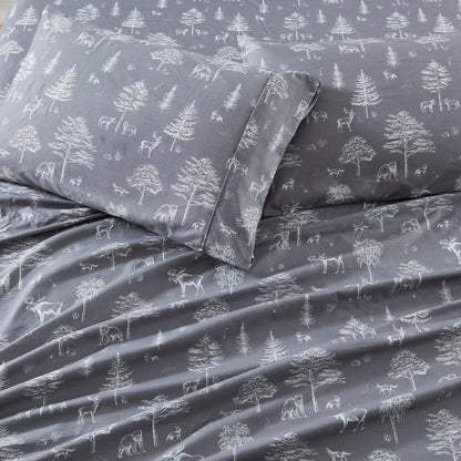 Lodge Microfiber Sheet - Mountain Ridge - Outdoor & Christmas Themed Bedding