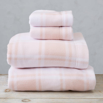 Plaid Fleece Sheet Sets - Navy Blue, Grey, Red & Black
