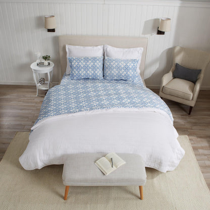 4-Piece Printed Plush Sheet - Velvet Luxe -  Coastal Holiday & Christmas Themed Bedding