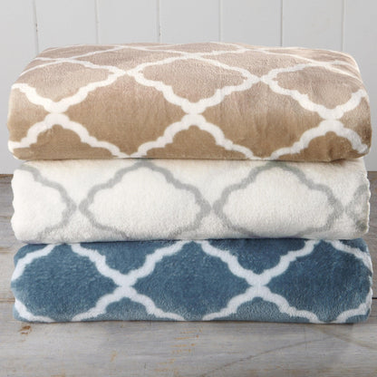 4-Piece Printed Plush Sheet - Velvet Luxe -  Coastal Holiday & Christmas Themed Bedding