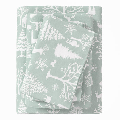 4-Piece Turkish Cotton Flannel Sheet - Fall & Christmas Sheets