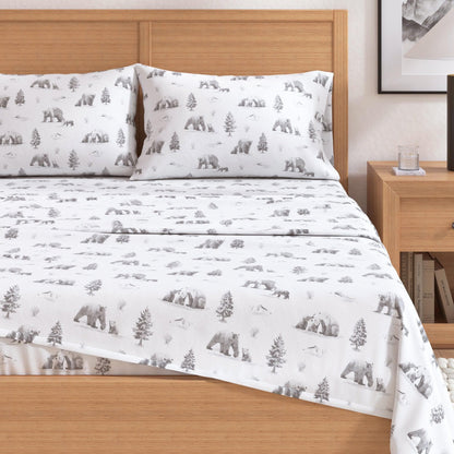4-Piece Turkish Cotton Flannel Sheet - Fall & Christmas Sheets