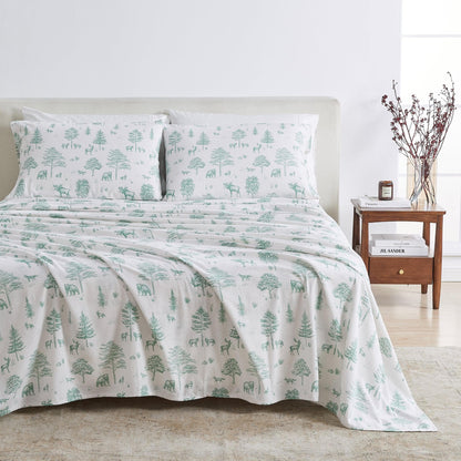 4-Piece Turkish Cotton Flannel Sheet - Fall & Christmas Sheets