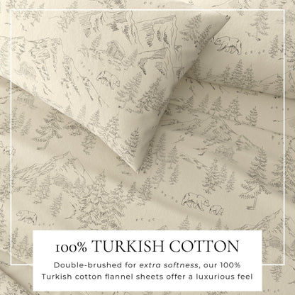 4-Piece Turkish Cotton Flannel Sheet - Fall & Christmas Sheets