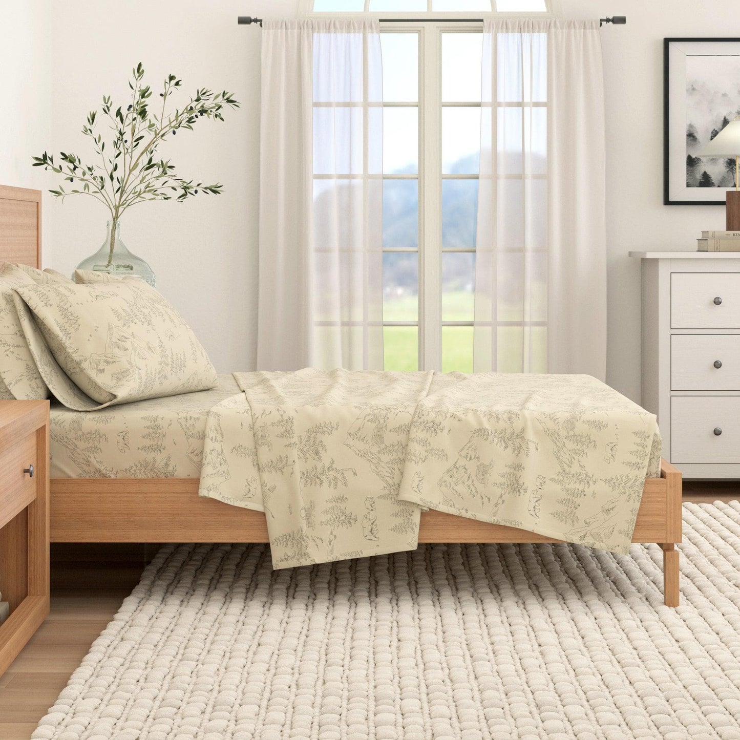 4-Piece Turkish Cotton Flannel Sheet - Fall & Christmas Sheets