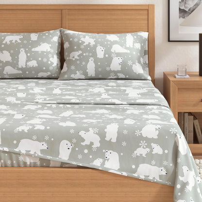 4-Piece Turkish Cotton Flannel Sheet - Fall & Christmas Sheets