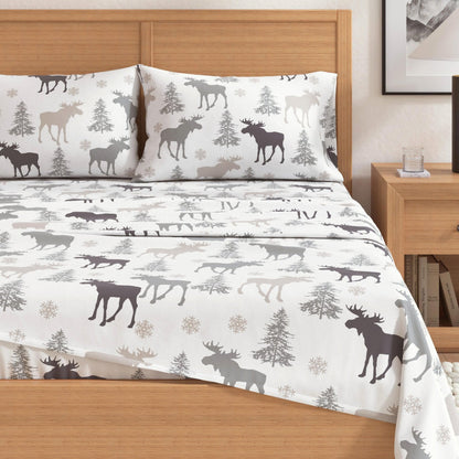 4-Piece Turkish Cotton Flannel Sheet - Fall & Christmas Sheets