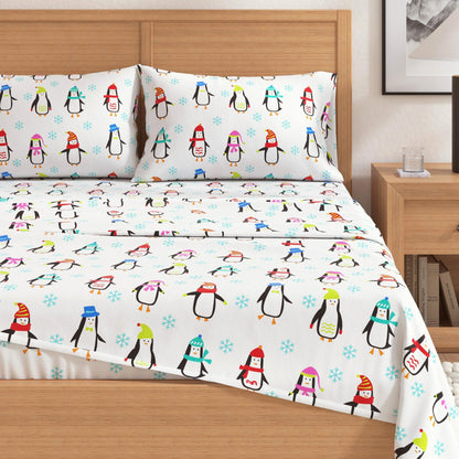 4-Piece Turkish Cotton Flannel Sheet - Fall & Christmas Sheets