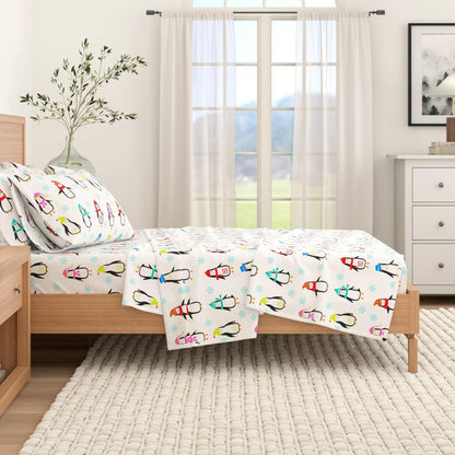 4-Piece Turkish Cotton Flannel Sheet - Fall & Christmas Sheets