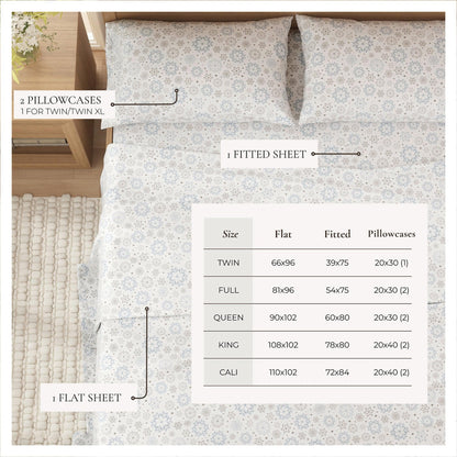 4-Piece Turkish Cotton Flannel Sheet - Fall & Christmas Sheets