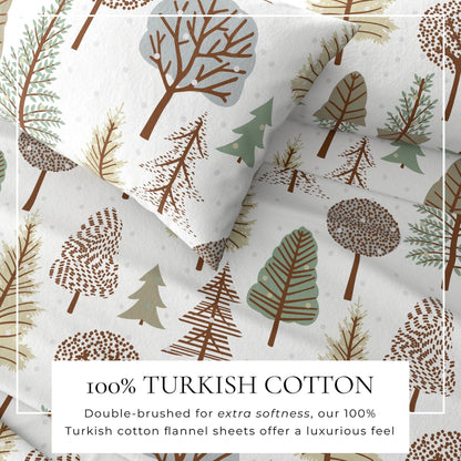 4-Piece Turkish Cotton Flannel Sheet - Fall & Christmas Sheets
