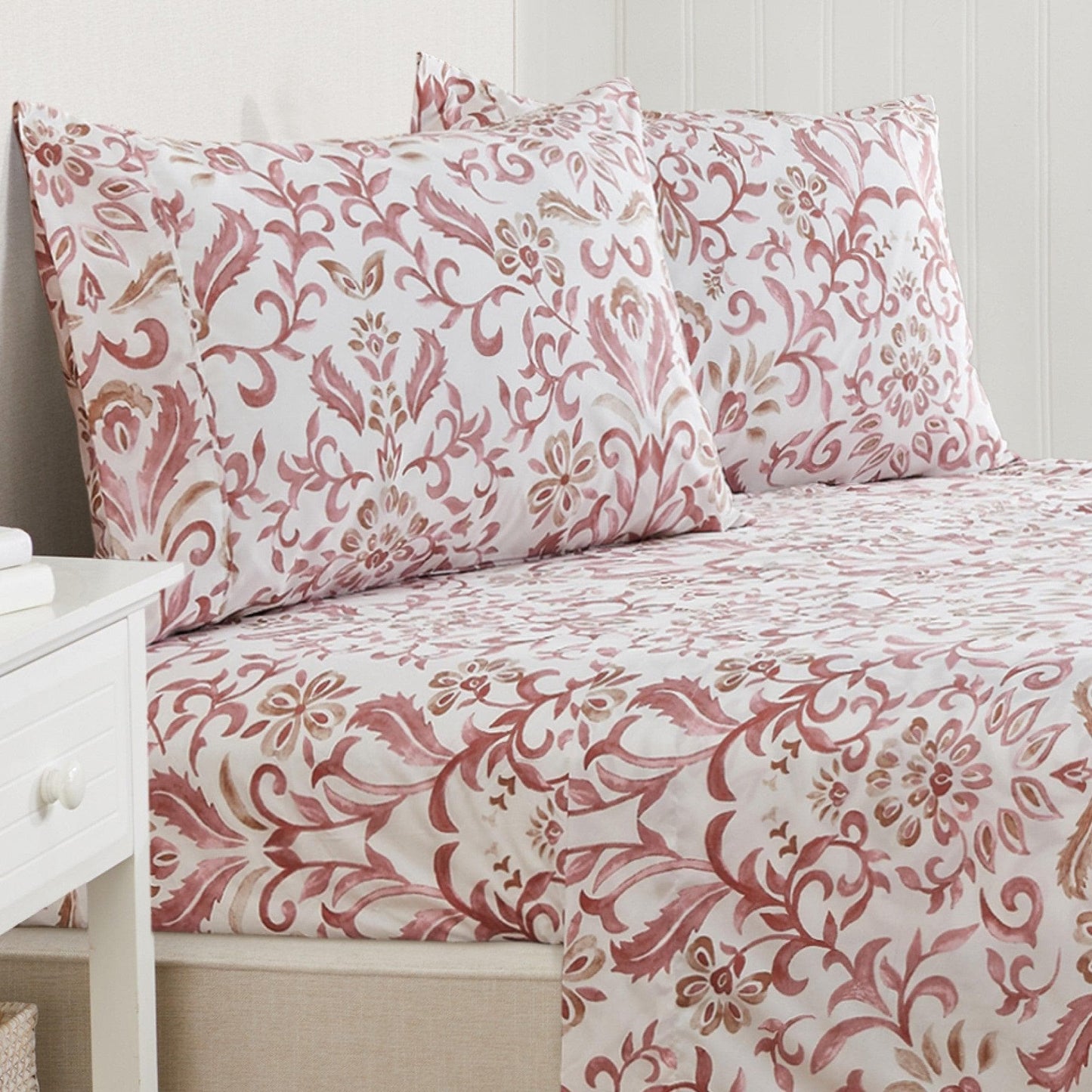 Floral Microfiber Sheet Sets - Delia - Coastal & Floral Themed Bedding
