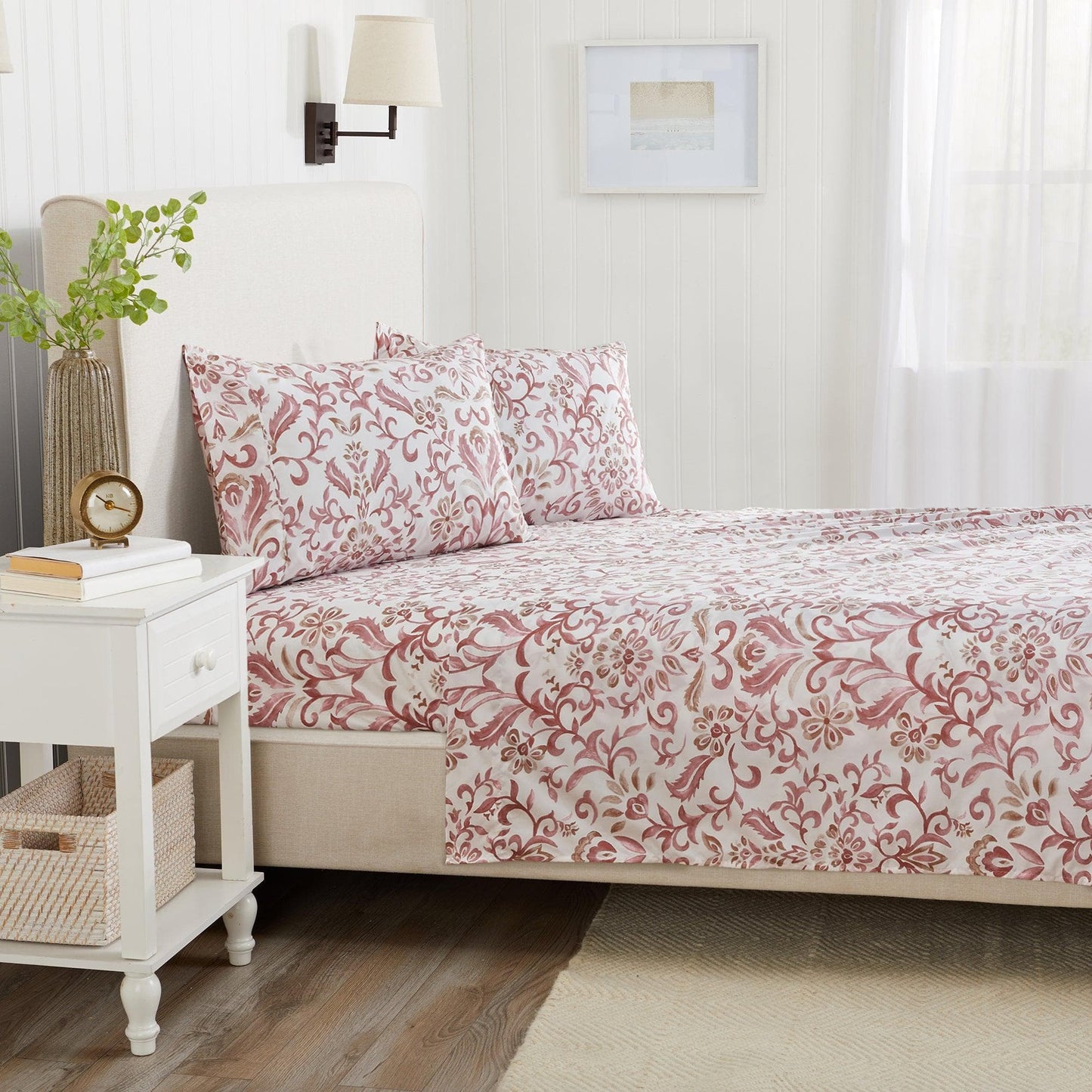Floral Microfiber Sheet Sets - Delia - Coastal & Floral Themed Bedding