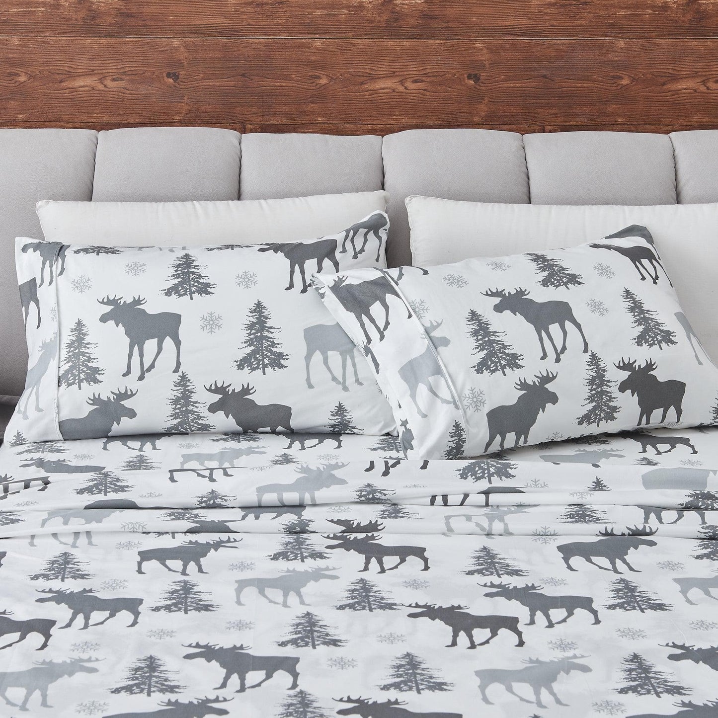 Lodge Microfiber Sheet - Mountain Ridge - Outdoor & Christmas Themed Bedding