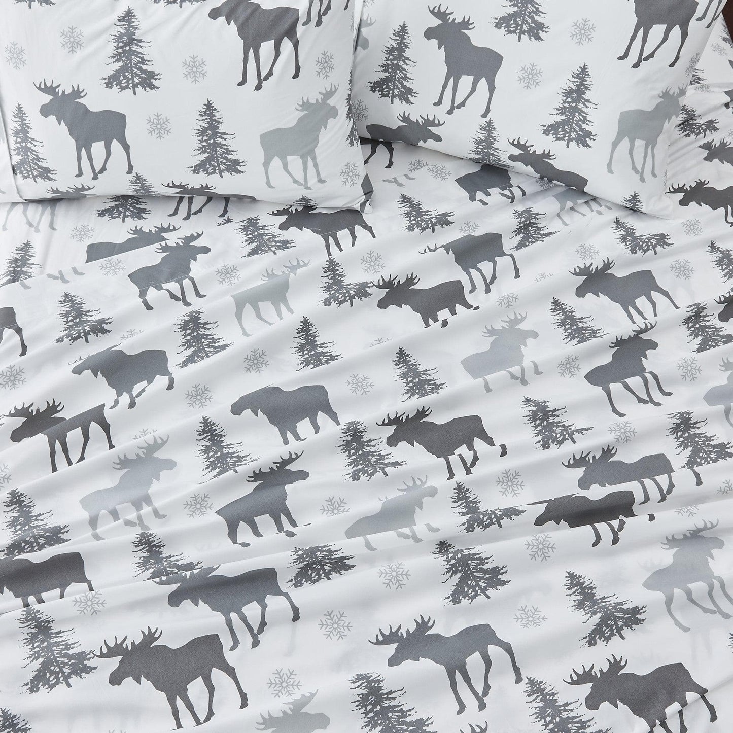 Lodge Microfiber Sheet - Mountain Ridge - Outdoor & Christmas Themed Bedding