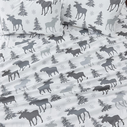 Lodge Microfiber Sheet - Mountain Ridge - Outdoor & Christmas Themed Bedding