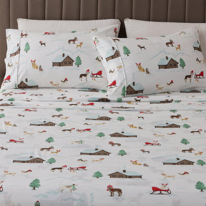 Lodge Microfiber Sheet - Mountain Ridge - Outdoor & Christmas Themed Bedding