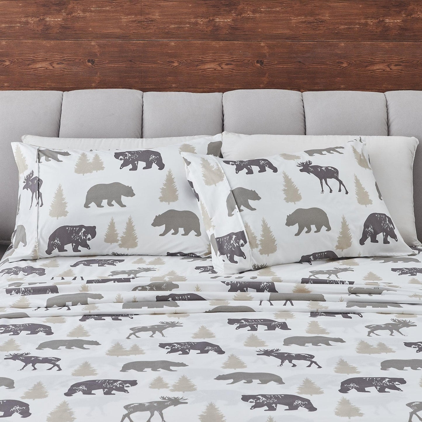 Lodge Microfiber Sheet - Mountain Ridge - Outdoor & Christmas Themed Bedding
