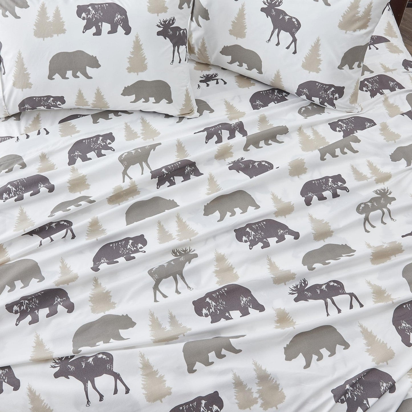 Lodge Microfiber Sheet - Mountain Ridge - Outdoor & Christmas Themed Bedding