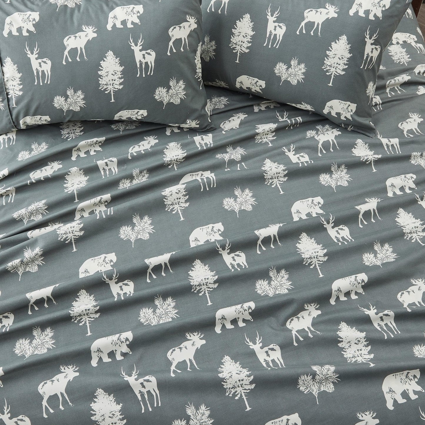 Lodge Microfiber Sheet - Mountain Ridge - Outdoor & Christmas Themed Bedding