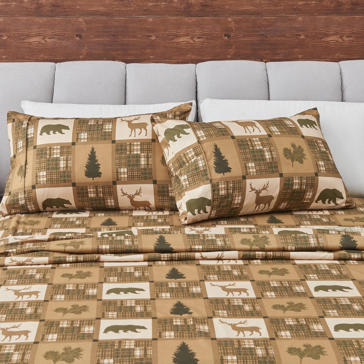 Lodge Microfiber Sheet - Mountain Ridge - Outdoor & Christmas Themed Bedding