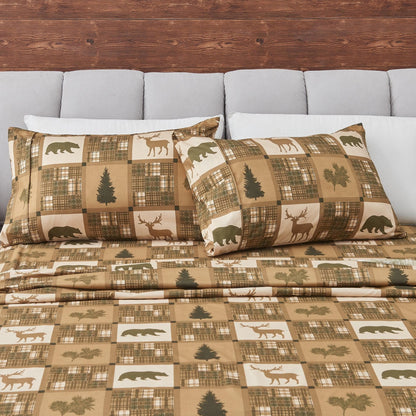 Lodge Microfiber Sheet - Mountain Ridge - Outdoor & Christmas Themed Bedding