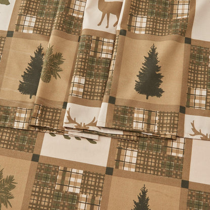 Lodge Microfiber Sheet - Mountain Ridge - Outdoor & Christmas Themed Bedding