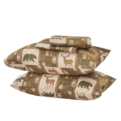 Lodge Microfiber Sheet - Mountain Ridge - Outdoor & Christmas Themed Bedding