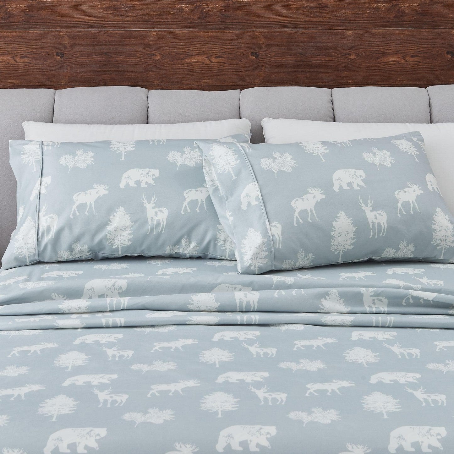 Lodge Microfiber Sheet - Mountain Ridge - Outdoor & Christmas Themed Bedding