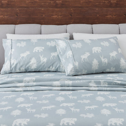 Lodge Microfiber Sheet - Mountain Ridge - Outdoor & Christmas Themed Bedding