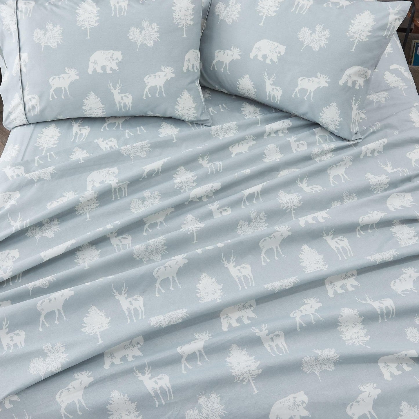 Lodge Microfiber Sheet - Mountain Ridge - Outdoor & Christmas Themed Bedding