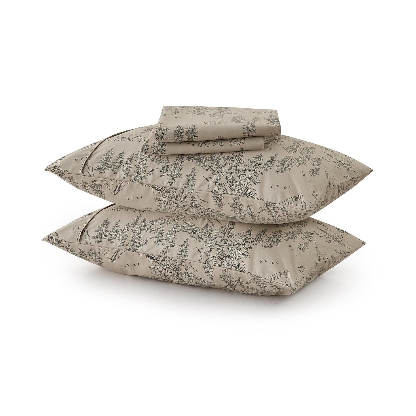 Lodge Microfiber Sheet - Mountain Ridge - Outdoor & Christmas Themed Bedding