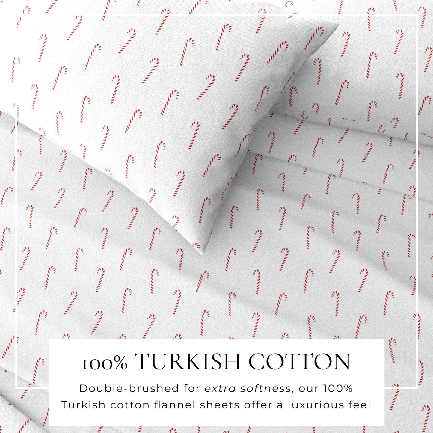 100% Turkish Cotton Flannel Sheet Sets - Christmas Sheets
