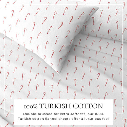 100% Turkish Cotton Flannel Sheet Sets - Christmas Sheets