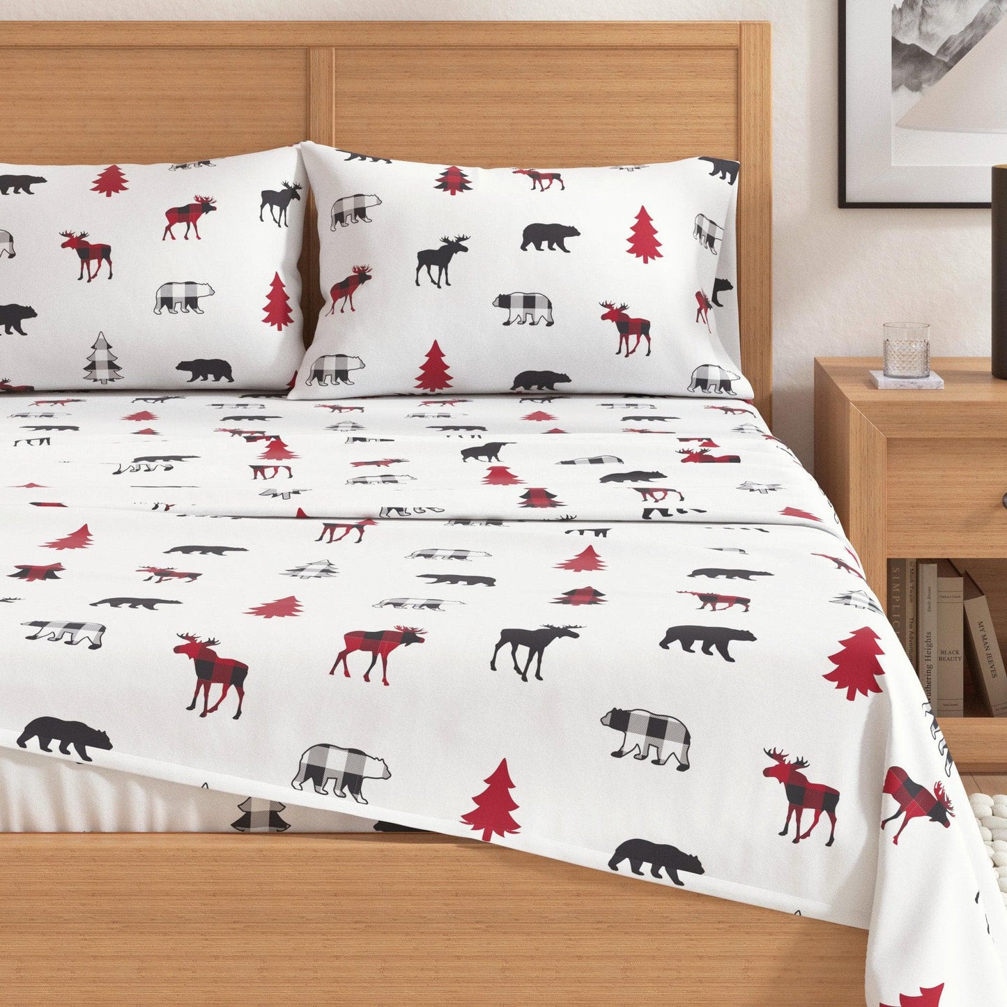 100% Turkish Cotton Flannel Sheet Sets - Christmas Sheets