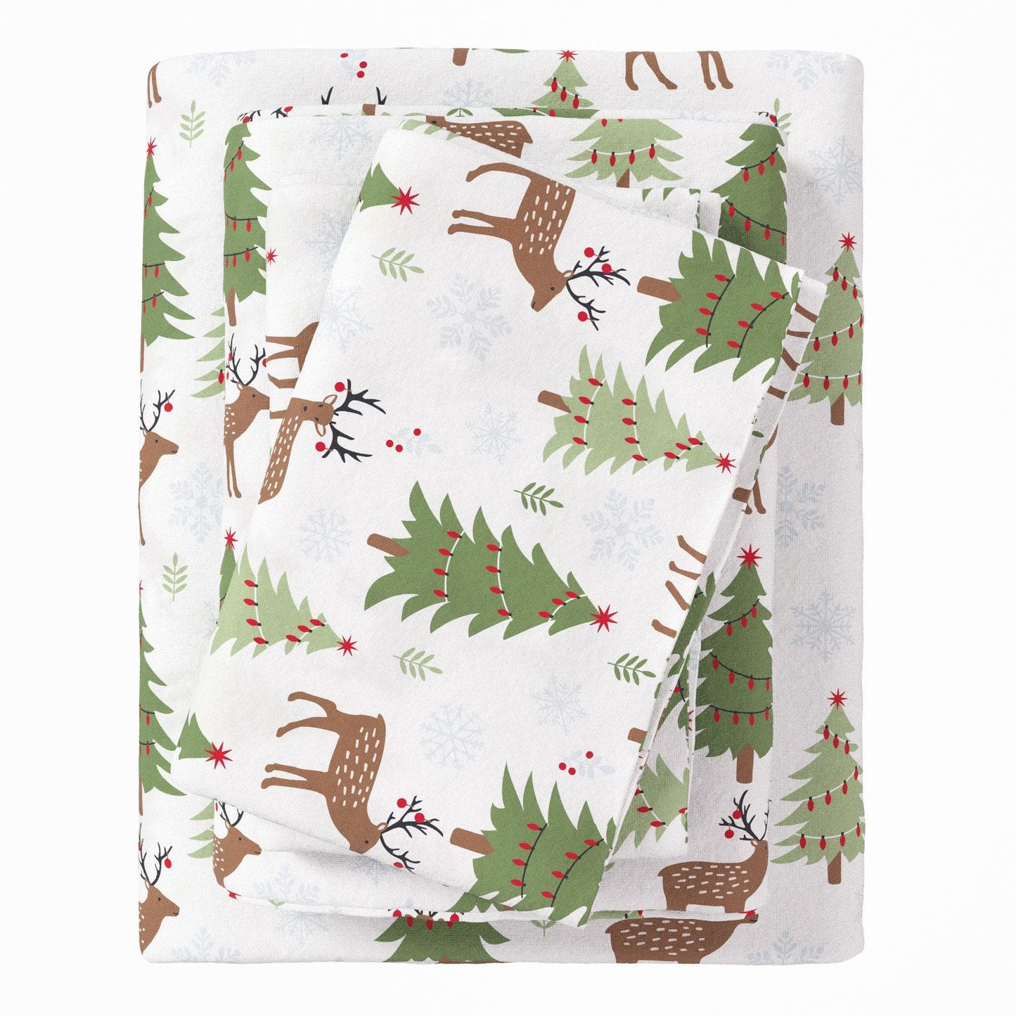 100% Turkish Cotton Flannel Sheet Sets - Christmas Sheets