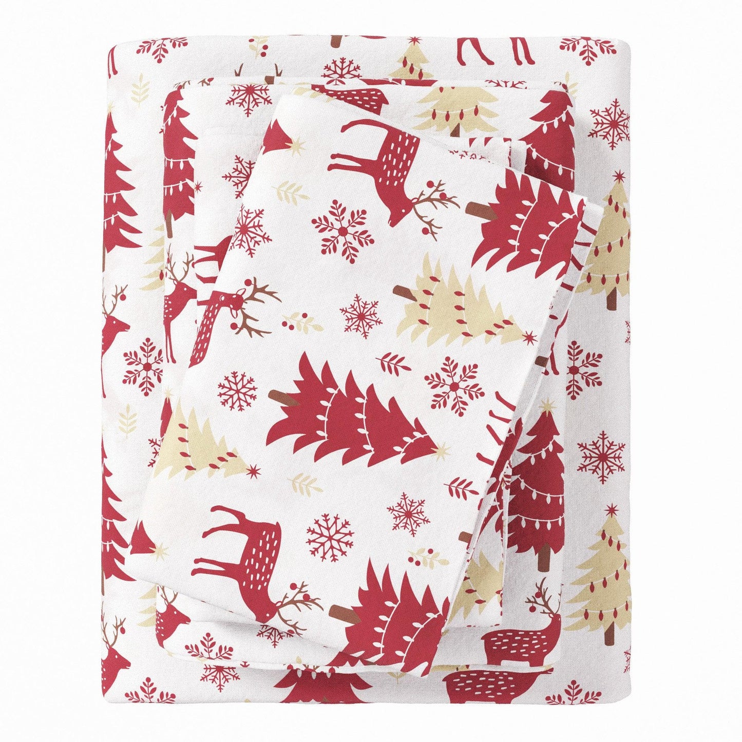 100% Turkish Cotton Flannel Sheet Sets - Christmas Sheets
