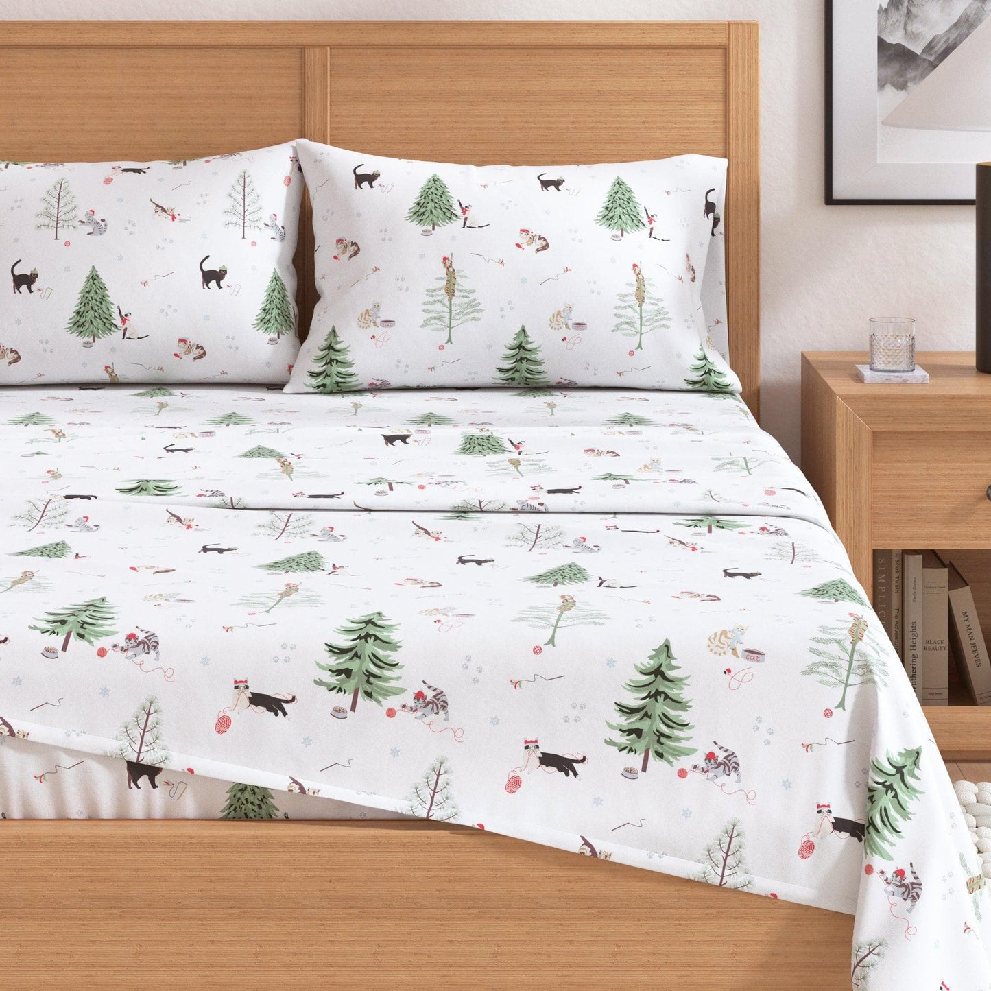100% Turkish Cotton Flannel Sheet Sets - Christmas Sheets