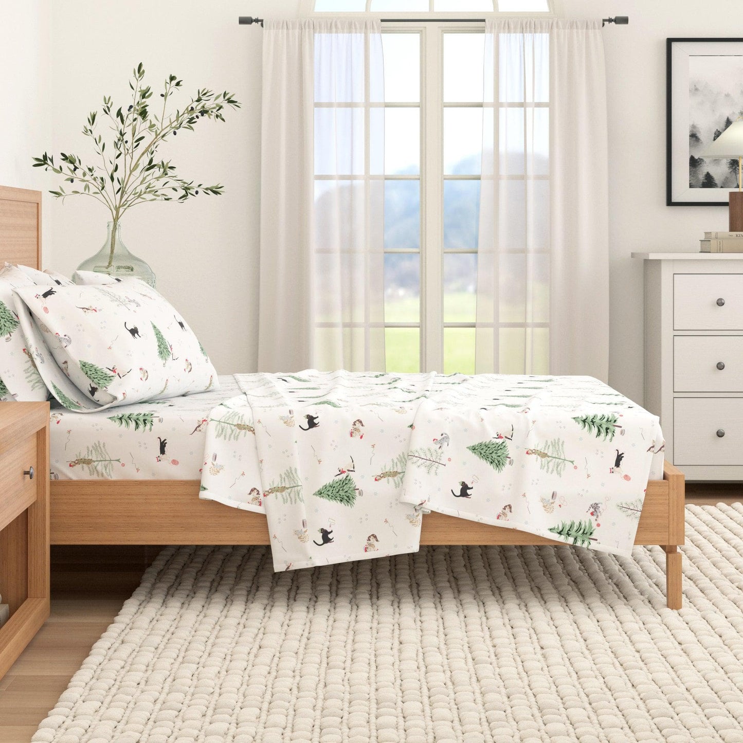 100% Turkish Cotton Flannel Sheet Sets - Christmas Sheets