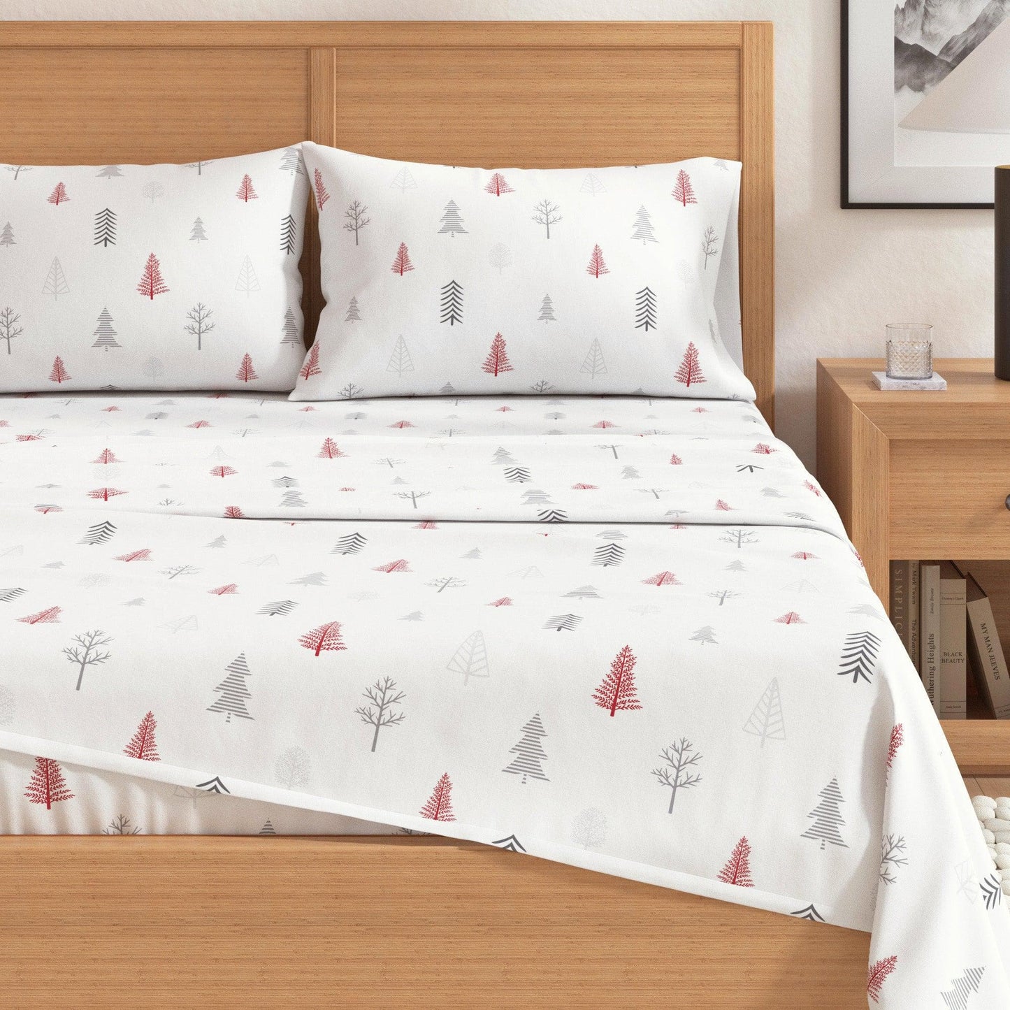 100% Turkish Cotton Flannel Sheet Sets - Christmas Sheets