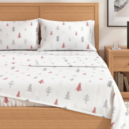100% Turkish Cotton Flannel Sheet Sets - Christmas Sheets