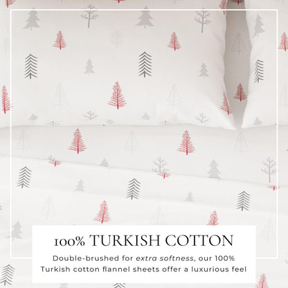 100% Turkish Cotton Flannel Sheet Sets - Christmas Sheets