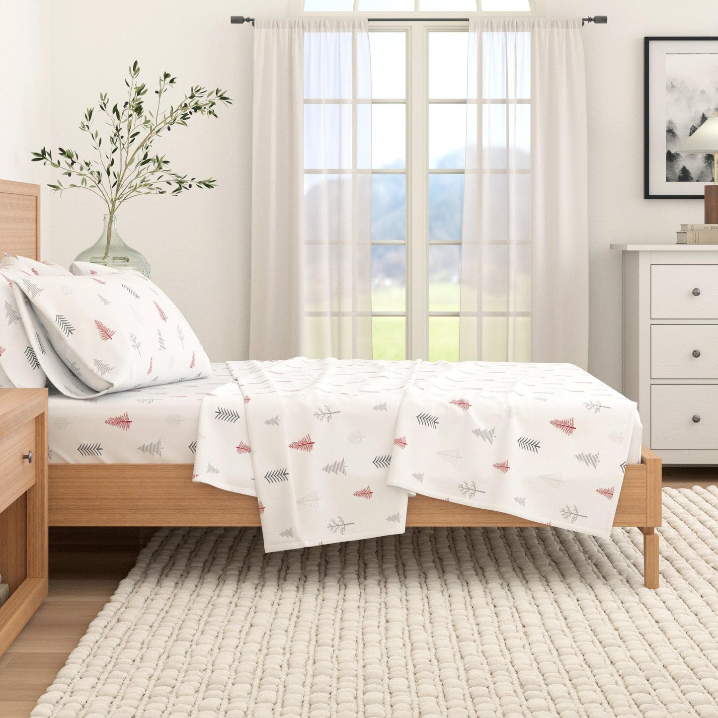 100% Turkish Cotton Flannel Sheet Sets - Christmas Sheets