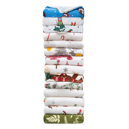 Christmas Sherpa Throw Blankets - Christmas Themed Quilts
