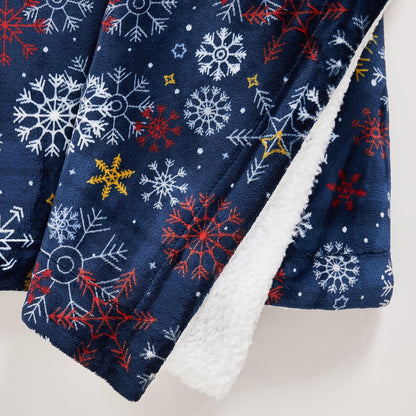 Christmas Sherpa Throw Blanket - Festive Christmas Themed Bedding
