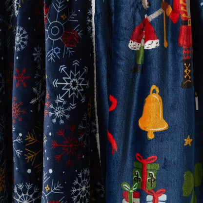 Christmas Sherpa Throw Blanket - Festive Christmas Themed Bedding