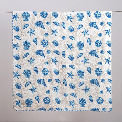 Coastal Blue Quilt Set Bali Collection 3PC - Lightweight Microfiber